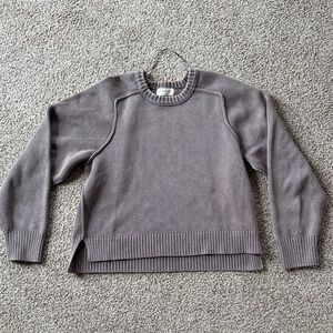 Free People Taupe Crewneck Sweater